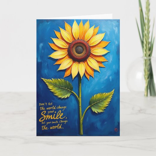 Impasto Bloom Verjaardagskaart Kaart (Voorkant)
