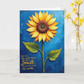Impasto Bloom Verjaardagskaart Kaart (Gele Bloem)