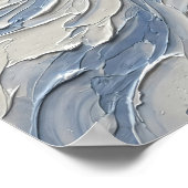 Impasto Blue Hemelse Bruid Silhouet Poster (Hoek)