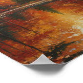 Impasto Bos Landschap Poster (Hoek)