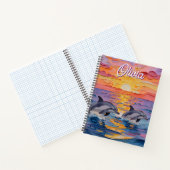 Impasto Dolfijnen en Oceaangolven Notitieboek (Binnen)
