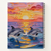 Impasto Dolfijnen en Oceaangolven Notitieboek (Achterkant)