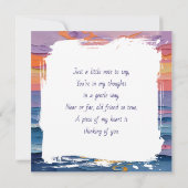 Impasto Dolphins and Ocean Waves | Thinking of You Kaart (Achterkant)