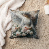 Impasto Faux Relief Angel Art Sierkussen (Deken)