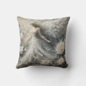 Impasto Faux Relief Angel Art Sierkussen (Achterkant)