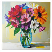 Impasto Floral Art Tegeltje (Voorkant)