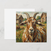 Impasto Geit op een Boerderij Kunst (Voorkant / Achterkant)