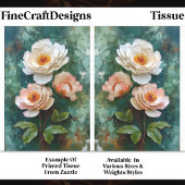 Impasto getextureerde pioenroos stijl bloeit DV4B  Tissuepapier