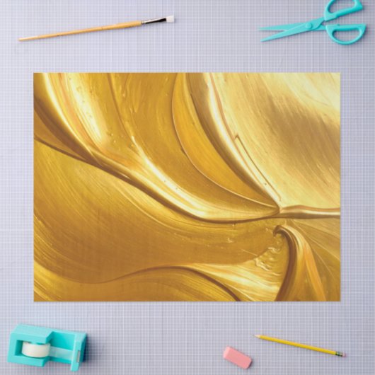 Impasto Gold paint Tissuepapier (Craft)