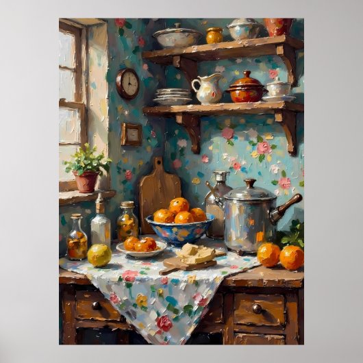 Impasto Kitchen Corner Poster (Voorkant)
