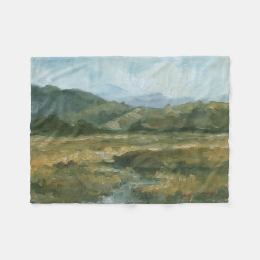 Impasto Landscape III Fleece Deken (Voorkant (Horizontaal))