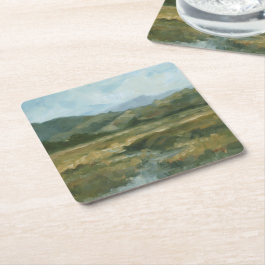 Impasto Landscape III Kartonnen Onderzetters (Schuin)
