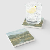 Impasto Landscape III Stenen Onderzetter (Zijkant)