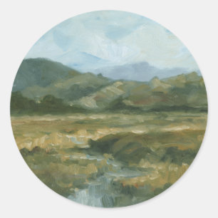 Impasto Landschap III Ronde Sticker