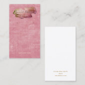 Impasto Paint Logo Roze Fluwelen Oorbel Display Visitekaartje (Voorkant / Achterkant)