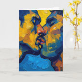 Impasto Passie Omhelzing Kaart (Gele Bloem)