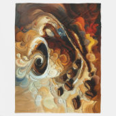 Impasto Schilderen van Koffiekopje Fleece Deken (Voorkant)