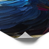 Impasto schilderij Abstracte bloembloem Poster (Hoek)