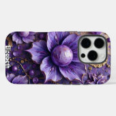 Impasto schilderij van Lila bloemen Case-Mate iPhone Case (Achterkant (horizontaal))