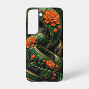 Impasto Spiraal Bloemen Schilderij, Gedraaide Lint Samsung Galaxy Hoesje