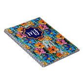 Impasto-stijl bloemen in een kleurrijke monogram notitieboek (Rechterzijde)
