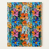 Impasto-stijl bloemen in een kleurrijke monogram planner (Achterkant)