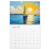 Impasto stijl kustkunst kalender (Jan 2027)