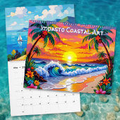 Impasto Style Coastal Art Kalender