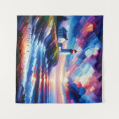 Impasto Twilight bij de Shoreline Beacon Wandkleed (Voorkant (horizontaal))