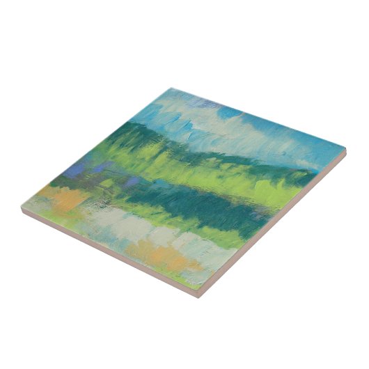 Impasto Veld II Tegeltje (Zijkant)