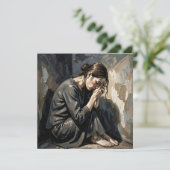 Impasto Vrouw | Emotionele Kunst Kaart (Staand voorkant)