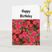 Impatiens Flowers Birthday Kaart (Gele Bloem)