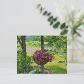 Impatiens in een hangmand briefkaart (Staand voorkant)