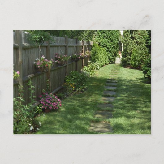 Impatiens Path Summer Flowers Custom Briefkaarten (Voorkant)