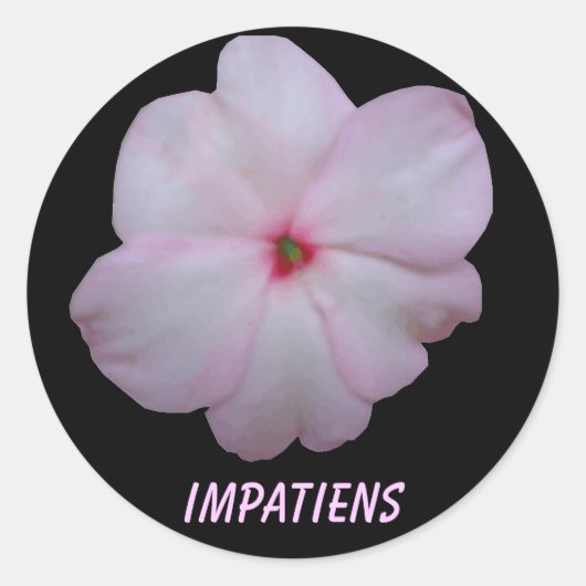Impatiens ticker ronde sticker (Voorkant)