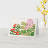 Impatiens, waterhyacinte door Tanigami Konan Kaart (Gele Bloem)