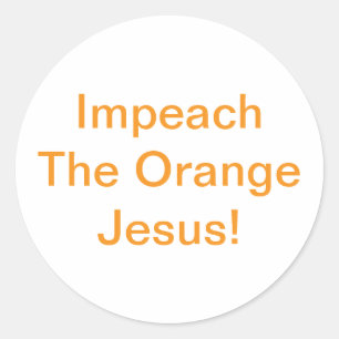 Impeace De Oranje Jezus Jeff Hankamer Artjunkhaus Ronde Sticker