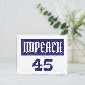 Impeach 45 Anti-Trump Briefkaart (Staand voorkant)