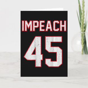 Impeach 45 Voetbalkous Stilte Anti Trump Ck Print  Kaart
