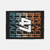 Impeach 47 impeach Trump 47 verontruste mier Fleece Deken (Voorkant (Horizontaal))