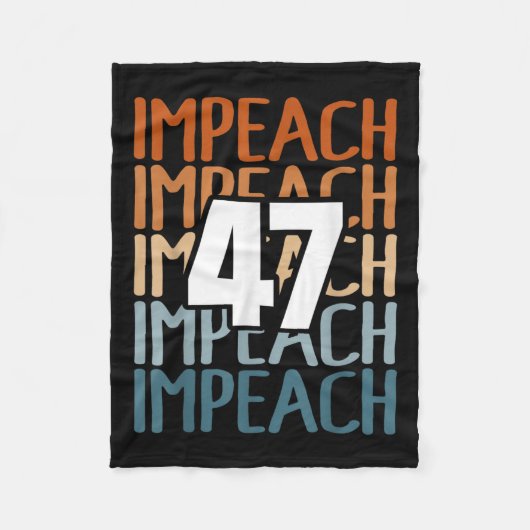Impeach 47 impeach Trump 47 verontruste mier Fleece Deken (Voorkant)