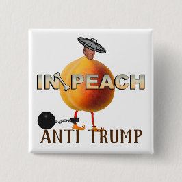 Impeach/antitrump, Vierkante Button 5,1 Cm
