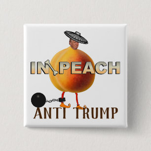 Impeach/antitrump, Vierkante Button 5,1 Cm