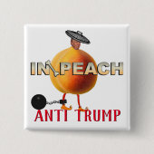 Impeach/antitrump, Vierkante Button 5,1 Cm (Voorkant)