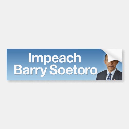 Impeach Barry Soetoro Bumpersticker (Voorkant)