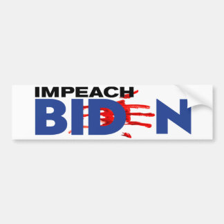 IMPEACH BIDEN bloederige handdruksticker Bumpersticker