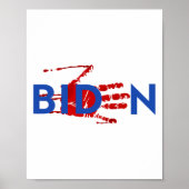 Impeach Biden Bloody Skeleton Hand Halloween Poster (Voorkant)
