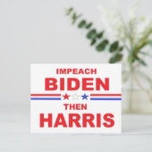 Impeach Biden en Harris  Briefkaart (Staand voorkant)