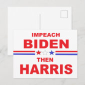 Impeach Biden en Harris  Briefkaart (Voorkant / Achterkant)