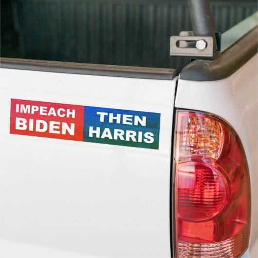 Impeach Biden en Harris Bumpersticker (Op Truck)